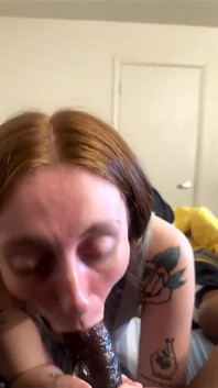 Deepthroating Him Sloppy Head Lots of Bubbles