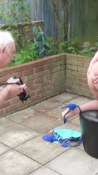 The photoshoot outdoors