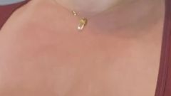 Can you guess who walked in on me shaking my tits for my fans?