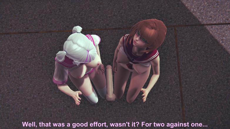 Waifu club 3D: Two college girls handjob of a classmate