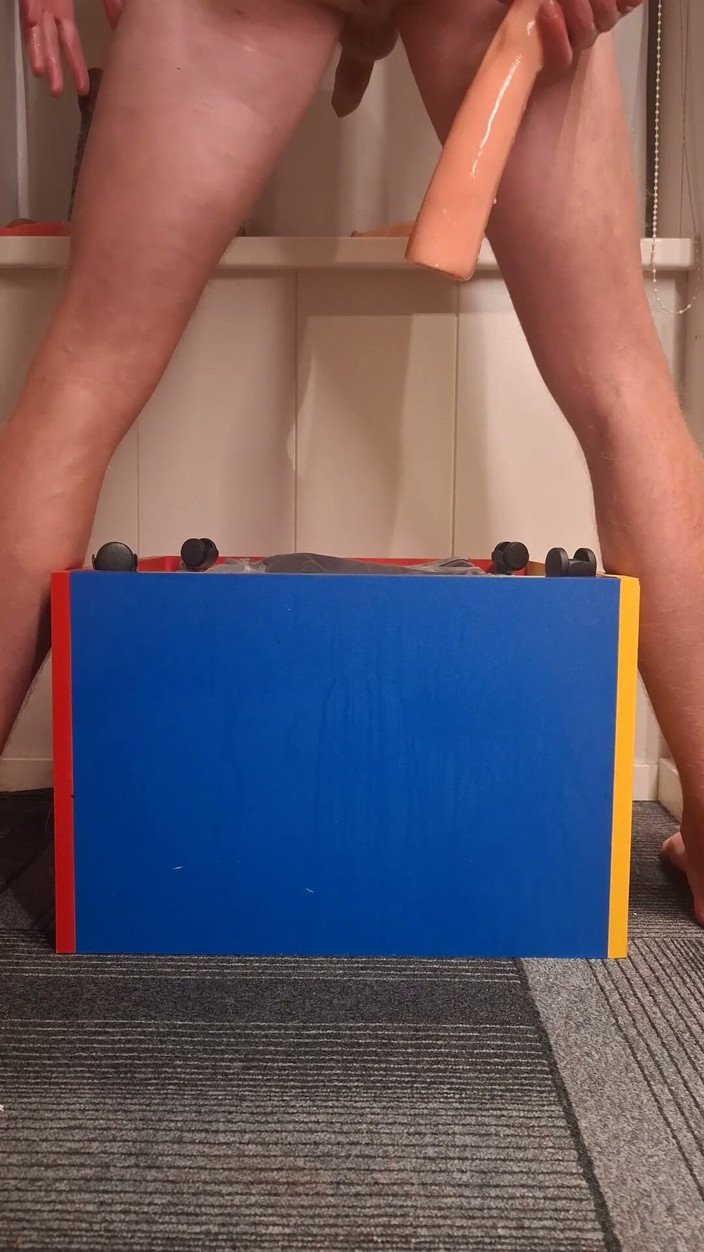 NoFace Twink X: Hot Twink Fisting &amp; Xl Dildo Ride Deep Anal Stretch &amp; Heavy...