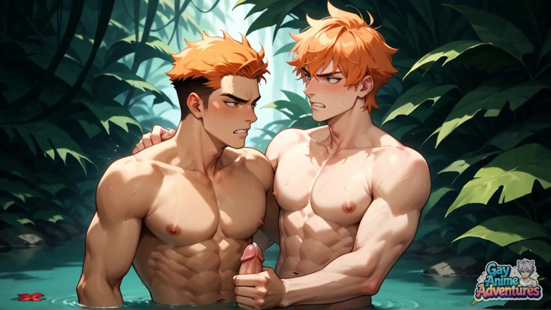 Gay Anime Adventures: The Muscle Man's Jungle Warmth Kindles Humid G-string Orgasms - the...