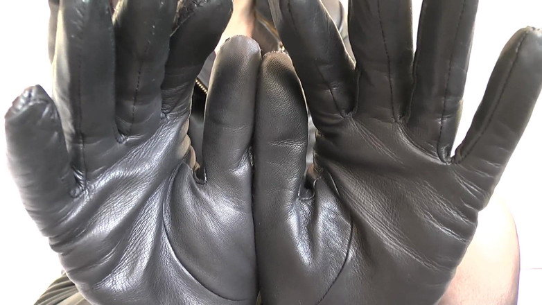 Lady Victoria Valente: Squeaky Black Leather Gloves on! Sniff Them and JOI - Lady...