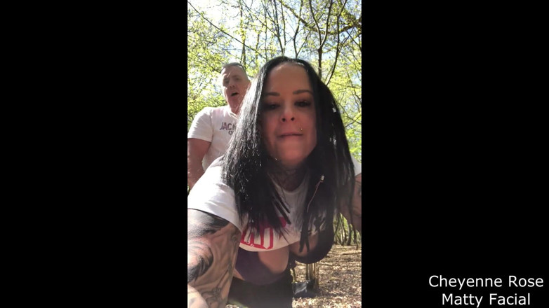 Cheyenne Rose 80: Outdoor fun fucking and facial
