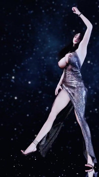Glossy Korean-style Beauty, Seductive Evening Gown, High Heels, Big Boobs, Big Butt, Shaved Pussy, Tight Pussy