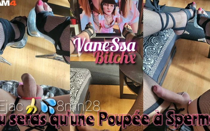 VaneSsa BiTCHx: C4 тело в чулках-сеточках вы будете спермо-куклой. Соло камшот