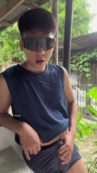 Naked Boy Outdoor Masturbation