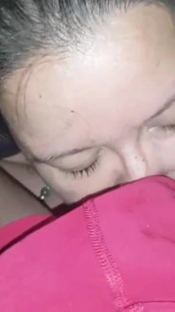 WildEnglishBBW teasing licking BBC Nata4sex sucking his big cock