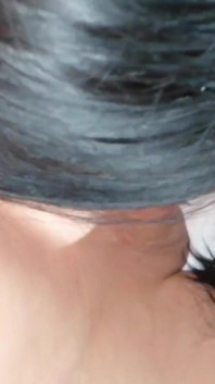 Stepbrother gives me a blowjob on the couch.