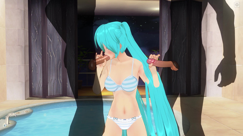 H3DC: 3D HENTAI. Miku doble mamada