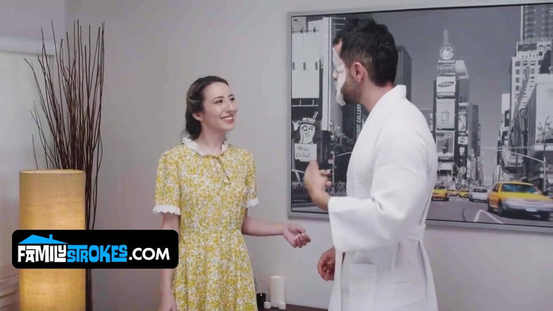 Family Strokes: Stepdaughters Give a Sensual Erotic Massage with Happy Ending to...