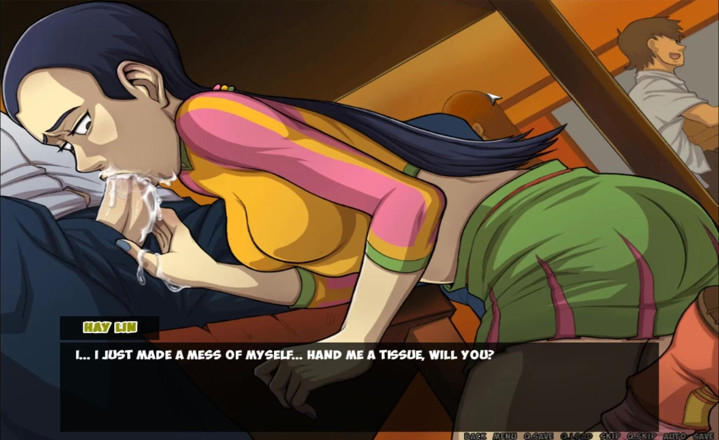 Hentai World: Witch hunter suck under table in restaurant