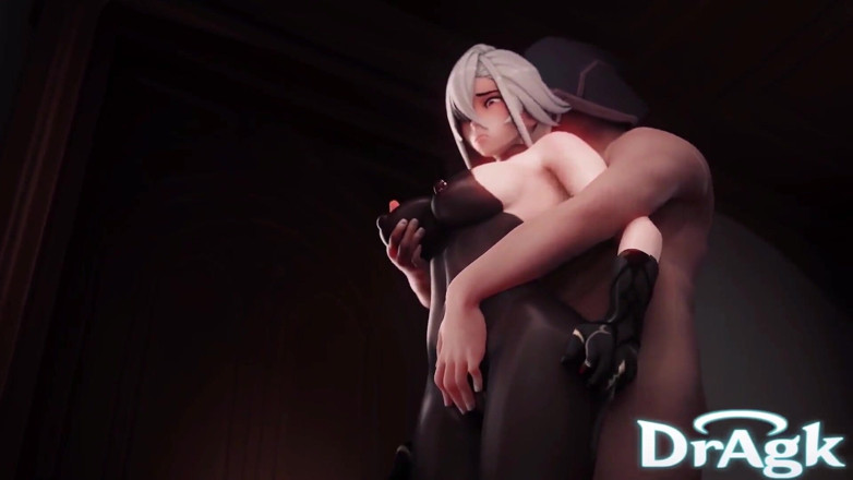 DrAgk: ファトゥイセックスパーティー - 拡張版。原神のシニョーラとアルレッキーノが徹底的に犯される