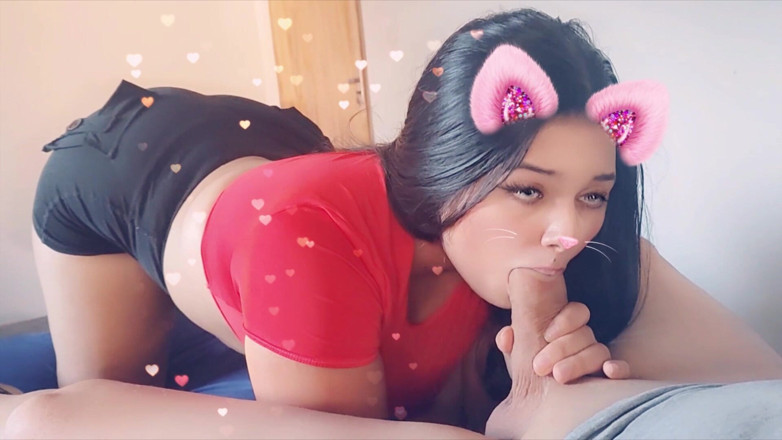 Sashasweet: Girlfriend Sucking Cock with Snap Filter
