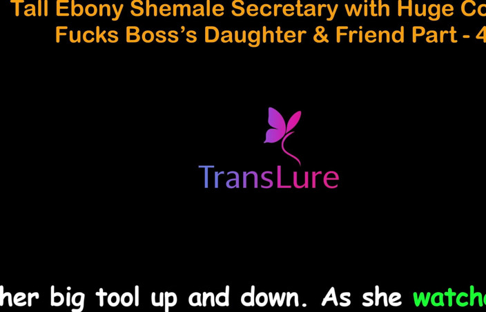TransLure: Storia di sesso audio inglese - segretaria trans ebano alta con...