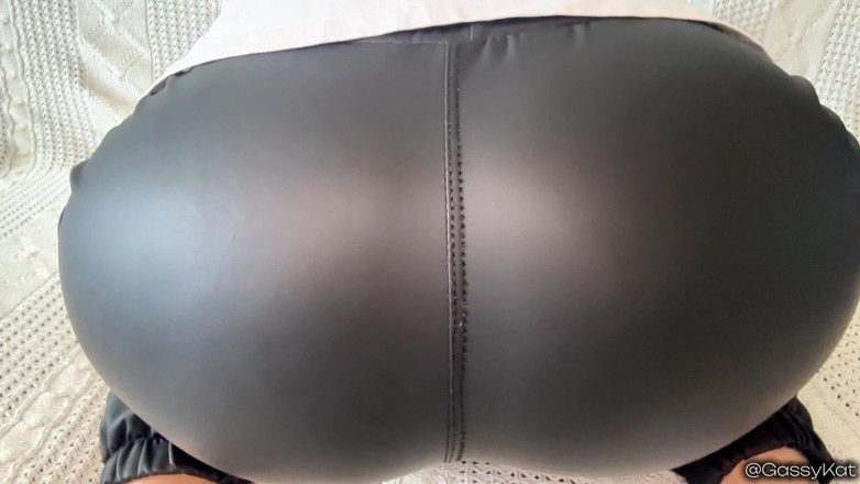 GassyKat: Leather Face Farts POV: Ass in Your Face