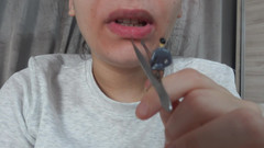 AmayaMori: 我的巨人继妹和娇小的继兄弟玩牙医，