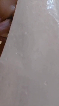 Husband Riding Huge Dildo in Shower Pt 2
