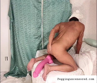 Peggingprincess: Doppio problema, gioco porta sul retro con due strapon dildo...