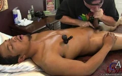 Horny Masseur Delivers a Satisfying Cock Massage to Braydyn