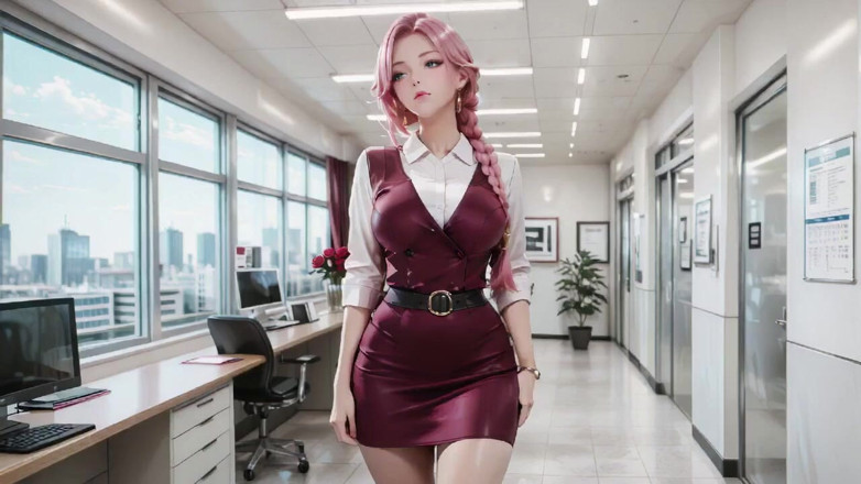 Seraphina Vale: Pink Pony Secretary! Office Private Tease, Can You Handle This...