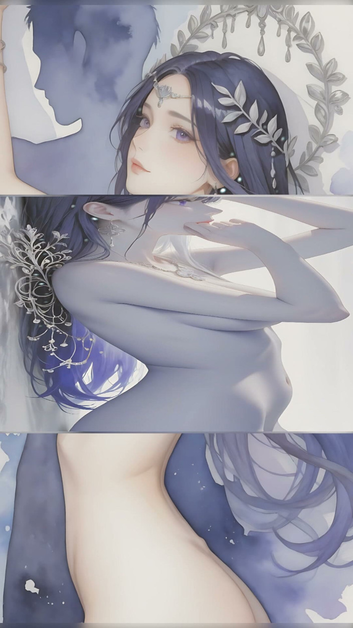 LustRender: Silver Outline Against Deep Indigo Night