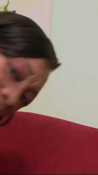Sexy Ebony Chick in Fishnet Sucks and Fucks Her BF's Huge Dong