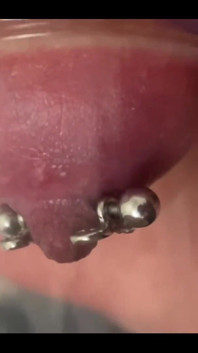 Pumping and Sucking Hard My Pierced Nipples