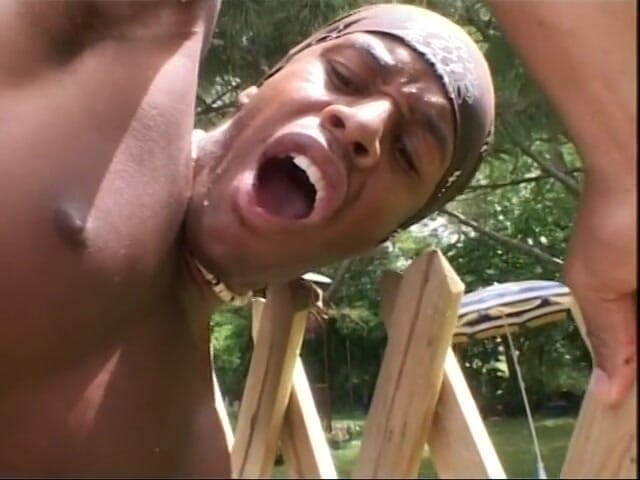 Black Sinner: DP interracial orgy by the pool and in the house