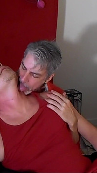 Stepdad's Neck Kissing and Licking Fetish