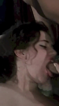 Beautiful Busty Girl Enjoys Two Cocks in a Vintage Scene
