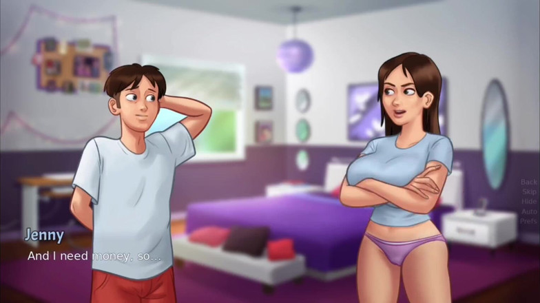 Xr Gamer: Anon Pays to See Jenny's Big Boobs - Summertime Saga Gameplay