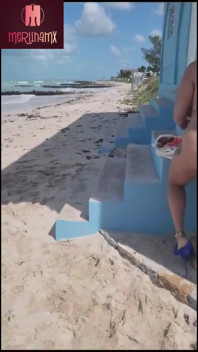 Merlinamx - Mexican Big Tits, Naked and Topless on Public Beach