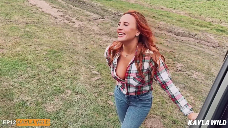 Kayla Wild: Nadržená zrzavá manželka šuká manžela, aby ošukal hřebce v kempu se...