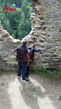 He Fuck My Ass in a Castle, with Visitors Around!