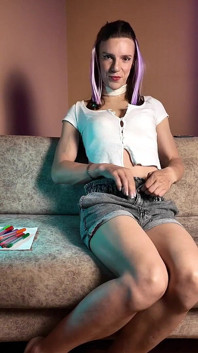 Berapa banyak penanda di dalam si jalang kurus ini Trans Olya Mayer