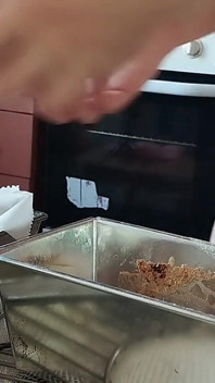 Hot Wife Prepares Naked Food in the Kitchen. Amateur Wife with Hairy Pussy, Big Tits, Big Ass.