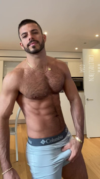 Showing My Big Cock in White Shorts.