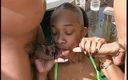 X Black: Ebony loves threesome