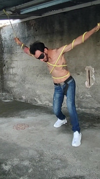 Kicking This Man's Balls Completely Tied up