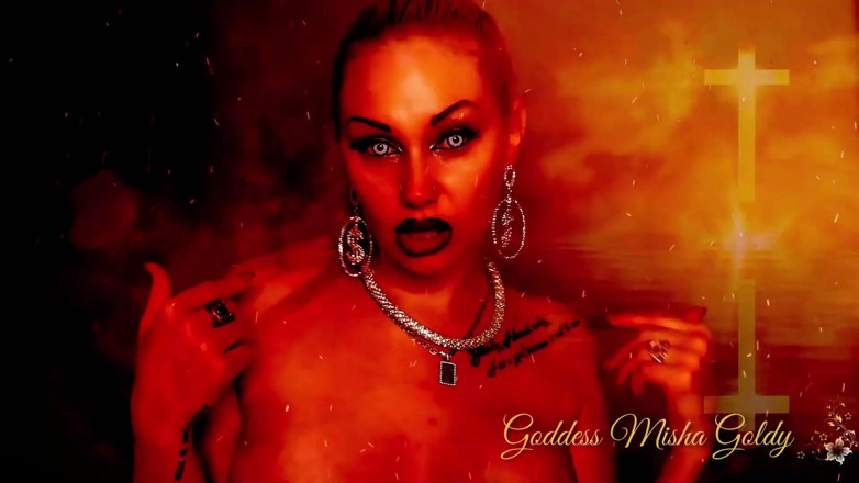 Goddess Misha Goldy: सम्भोग विरोधी धार्मिक ASMR! शैतान को अपनी आत्मा और अपना शरीर दो!