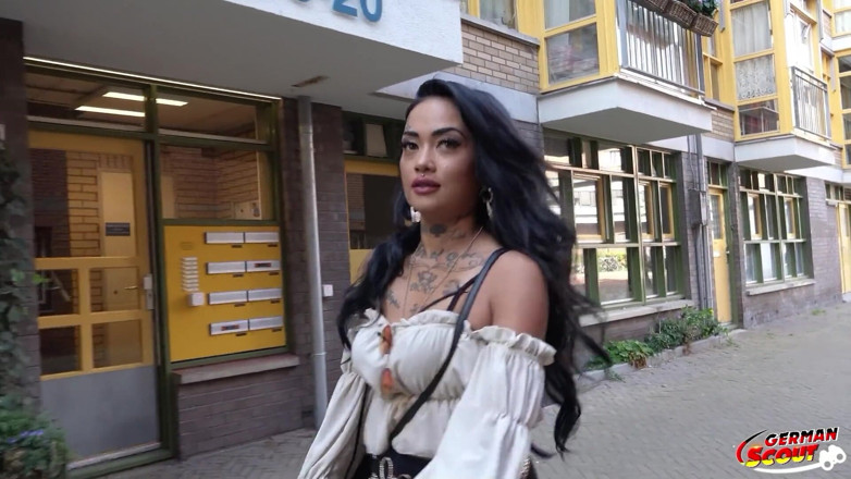 German Scout: Tysk scout - Inked Latina Bibi Diamond Pickup för knull