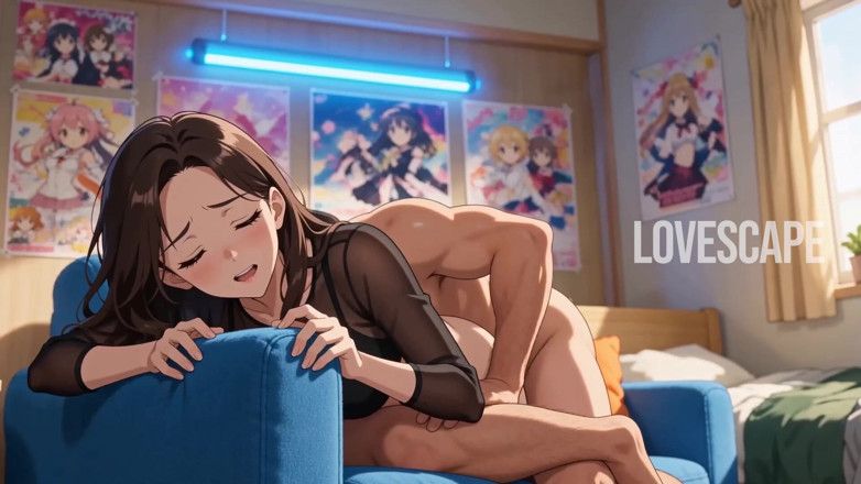 Lovescape: Hentai 2 băieți 1 sex în trei sălbatic cu fată (ai)