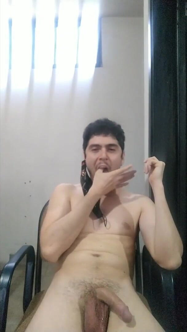 Tabasco Jake: Guy with Gremlin Mask Plays with His Huge Long Dick