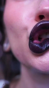 Get Lost in the Mesmerizing Gloss of My Phat, Gothic Lips as I Tease and Kiss You Into Submission