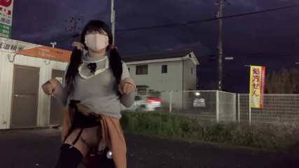 megu2002: Posa del cane Independent Training No32 durante una passeggiata notturna