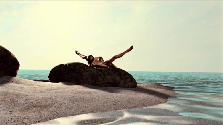 The animation shot: Il ragazzo più anziano guarda mentre le sorellastre lesbo lo...