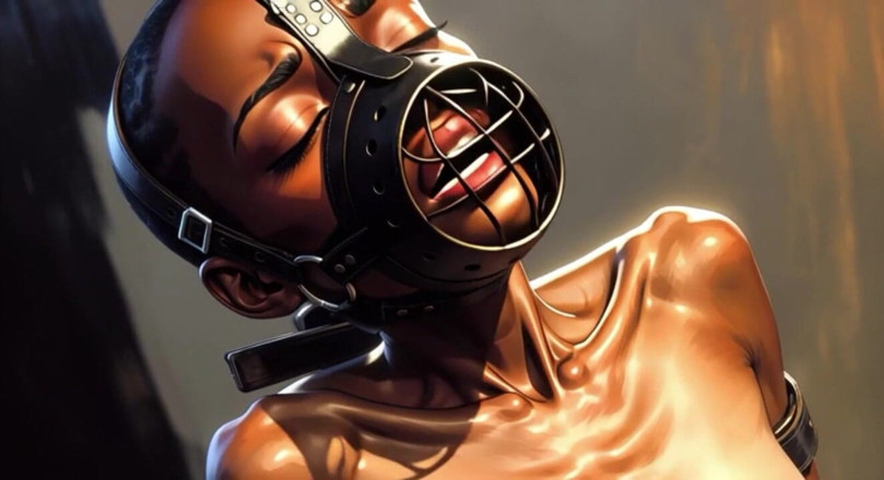 YOUR BEST FANTASY: Dünnes afrikanisches mädchen in bondage - verzweifelt nach großem schwanz in...