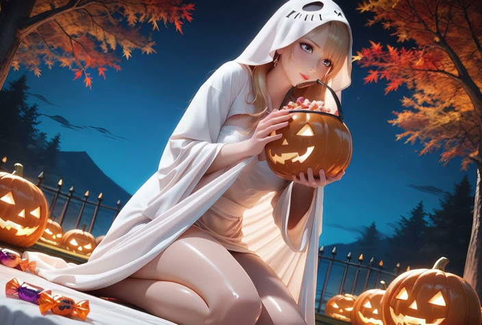Hentoria: A Girl Collects Candy with the Phrase Candy or Sex...