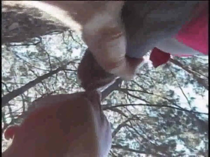 Shemale videos: Cougar ebony shemale fuckign Latino twink in forest
